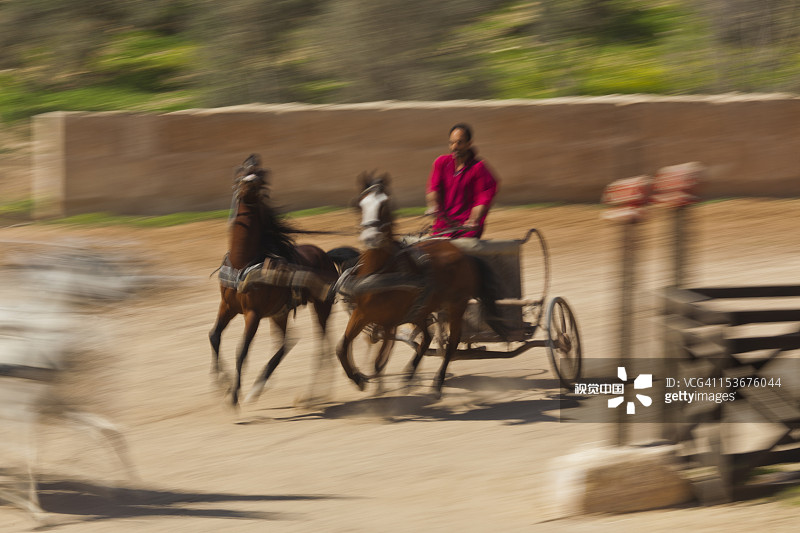 约旦杰拉什罗马时代军事表演图片素材