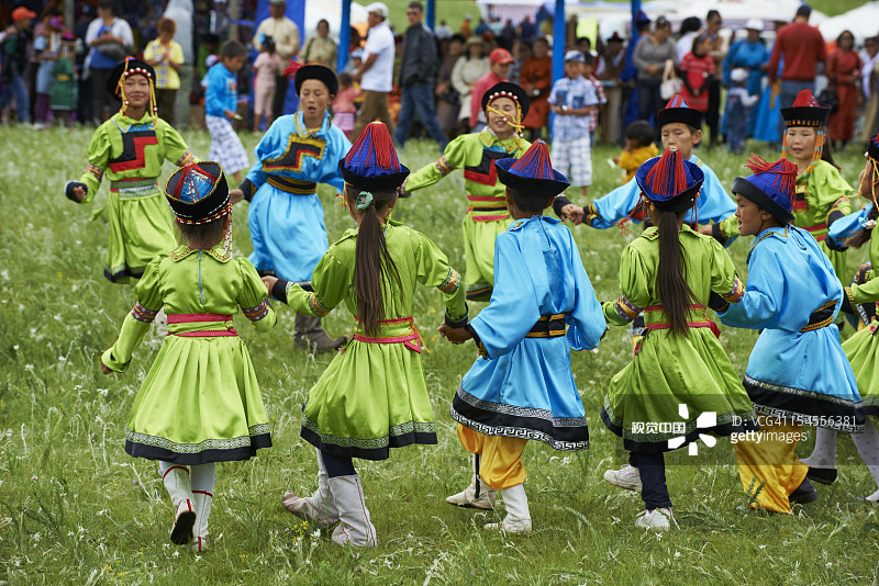 蒙古国肯特省，那达慕节图片素材