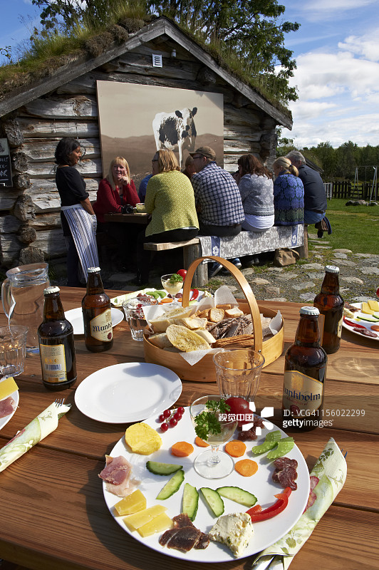 挪威勒罗斯古老的矿村图片素材