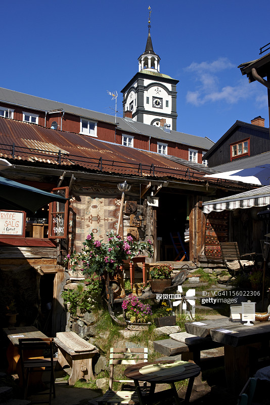 挪威勒罗斯古老的矿村图片素材