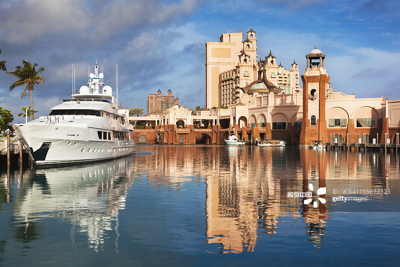 拿骚，天堂岛，亚特兰蒂斯酒店和赌场图片素材