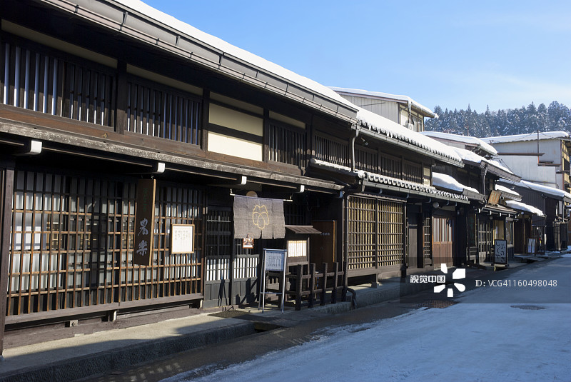 一之町的传统木制建筑图片素材