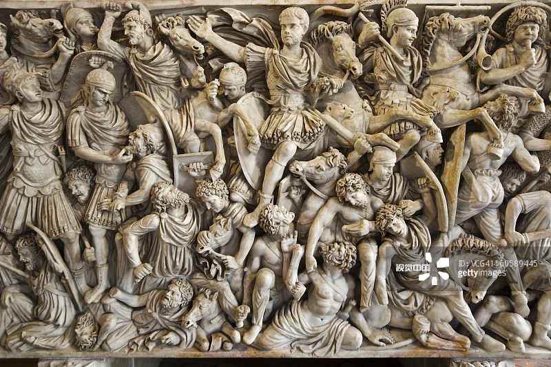 罗马国家博物馆中的石棺图片素材