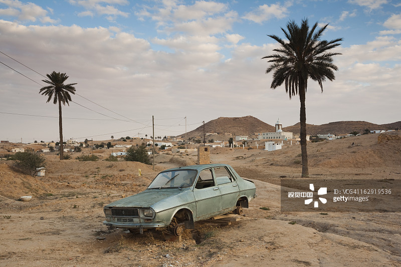 突尼斯马特马他村庄细节图片素材