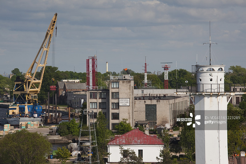 拉脱维亚文茨皮尔斯港口细节图片素材