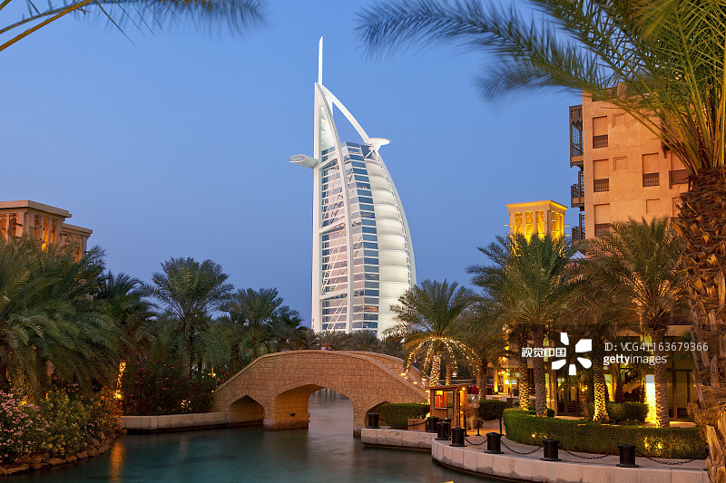 迪拜卓美亚古堡酒店与帆船酒店图片素材