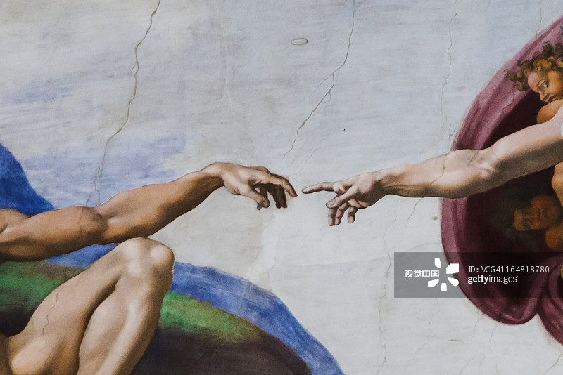 西斯廷教堂天花板上的绘画图片素材