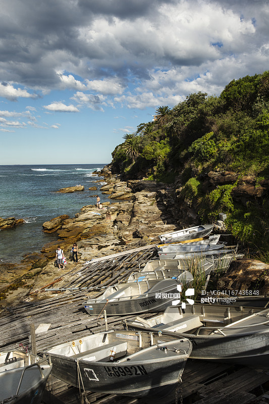 戈登湾的丁基船图片素材