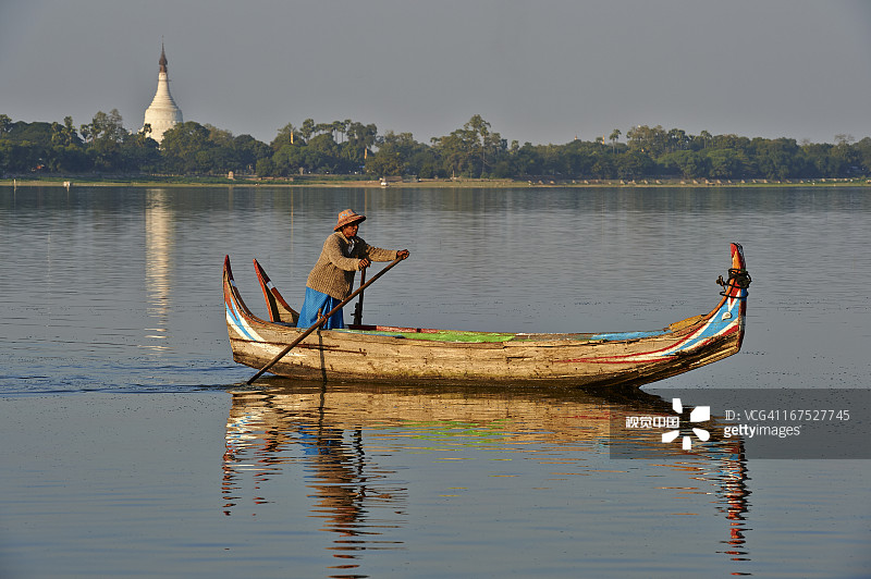 缅甸曼德勒阿马拉布拉湖图片素材