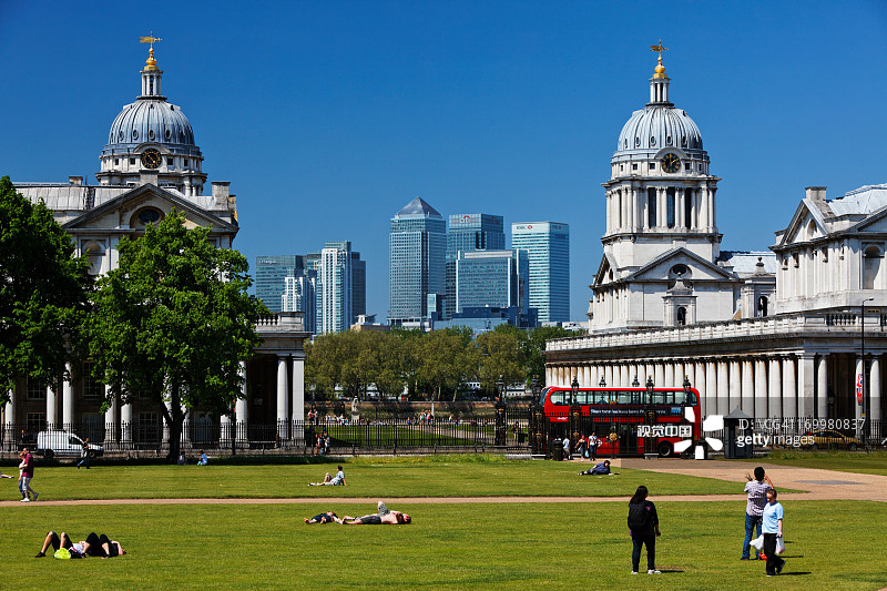 格林威治皇家学院和城市图片素材