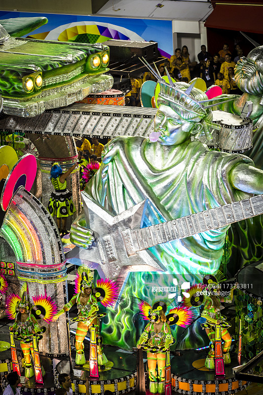 桑巴学校狂欢节游行花车图片素材