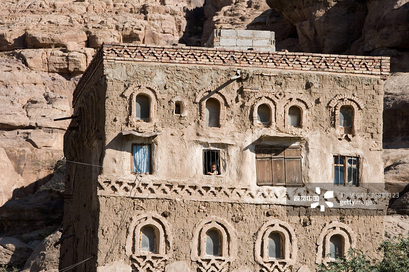 传统石头房子图片素材