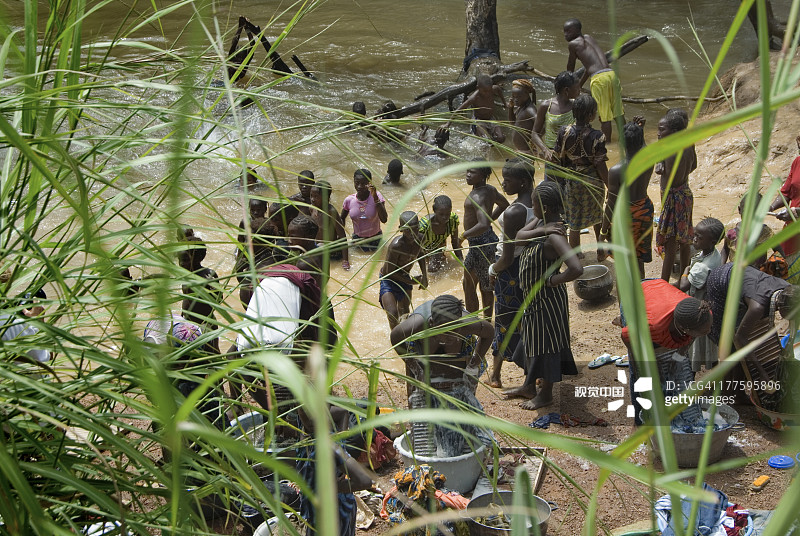 几内亚法拉纳苏莱马尼亚村庄图片素材