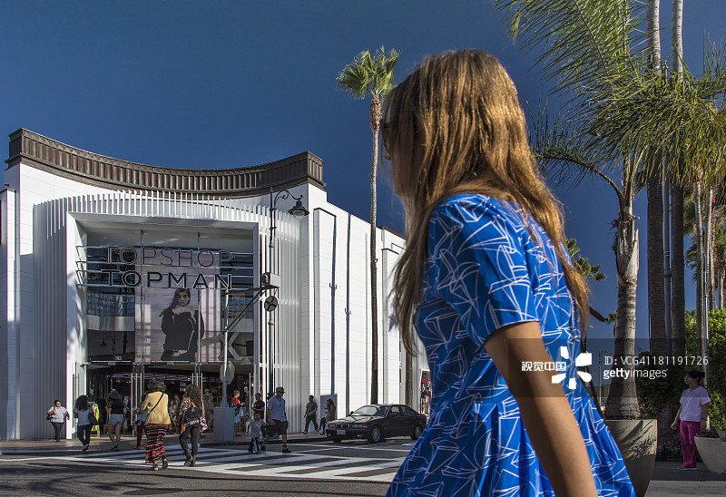 洛杉矶第三街的格罗夫购物中心图片素材