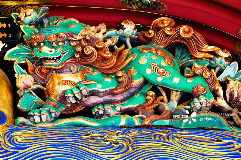 日光轮王寺的精美雕刻图片素材