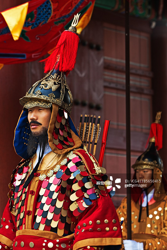 韩国首尔宫殿的警卫图片素材