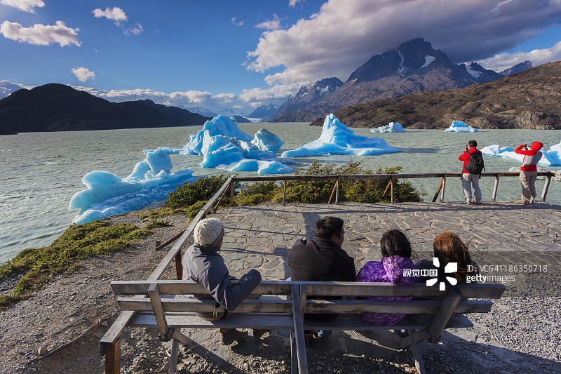智利百内国家公园，灰色湖图片素材