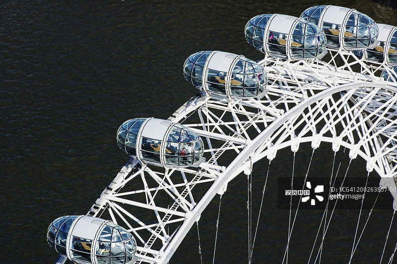 英国伦敦眼鸟瞰图片素材