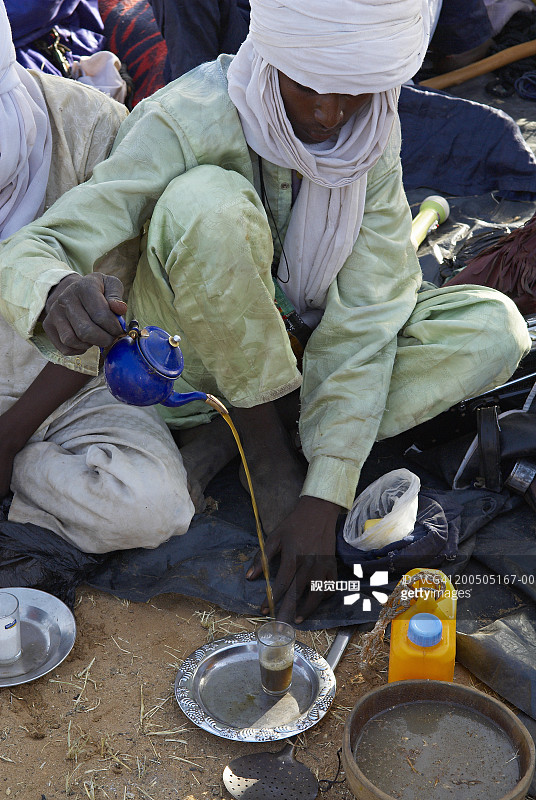 尼日尔，图阿雷格人，茶道图片素材
