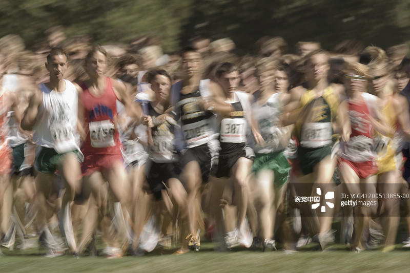 斯坦福大学越野邀请赛（模糊运动）图片素材