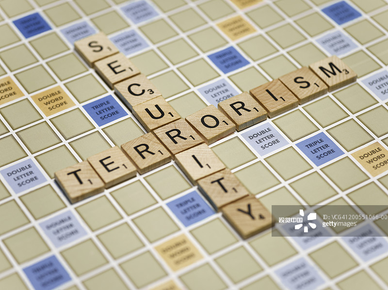 棋盘游戏中拼出的安全与恐怖主义图片素材