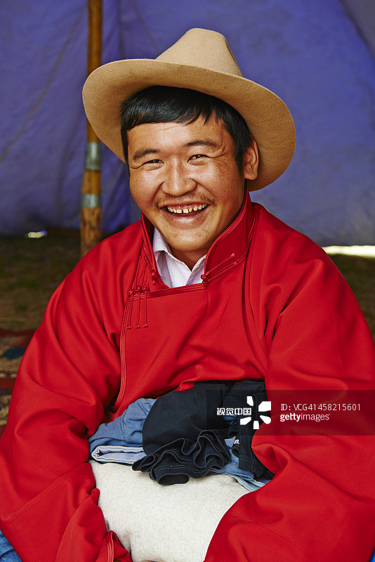 蒙古国温都尔希雷特那达慕摔跤手图片素材