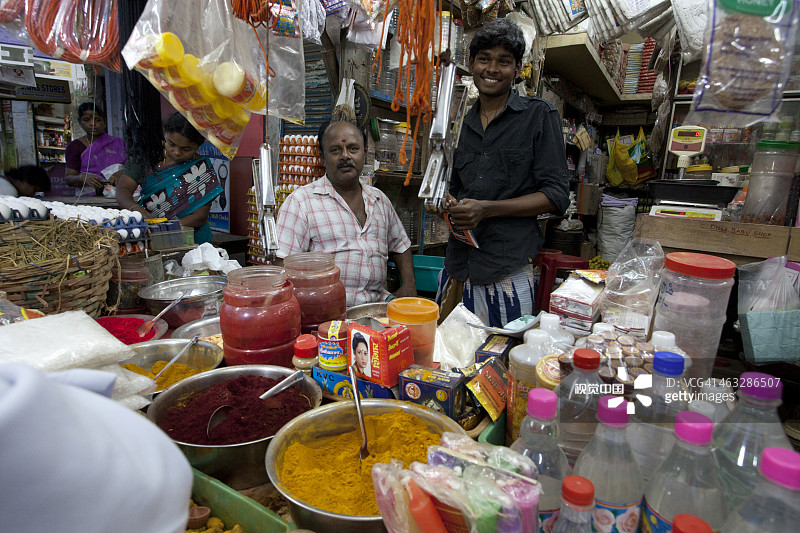 印度泰米尔纳德邦金奈街头市场图片素材