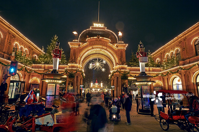 蒂沃利游乐园入口图片素材