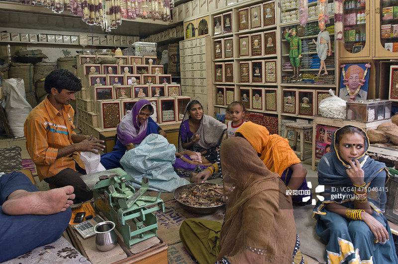 焦特布尔有趣的香料店图片素材