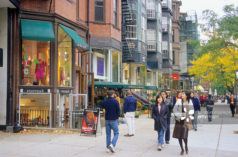 纽伯里街上的商店图片素材