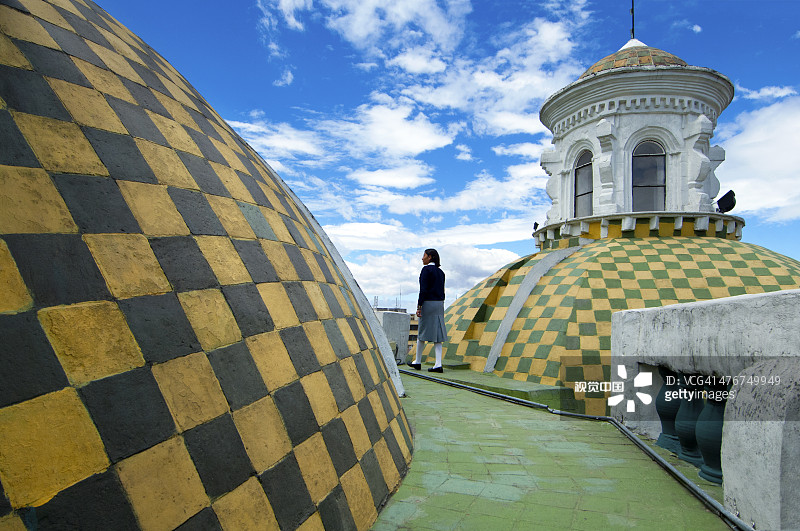 厄瓜多尔基多拉大教堂屋顶图片素材