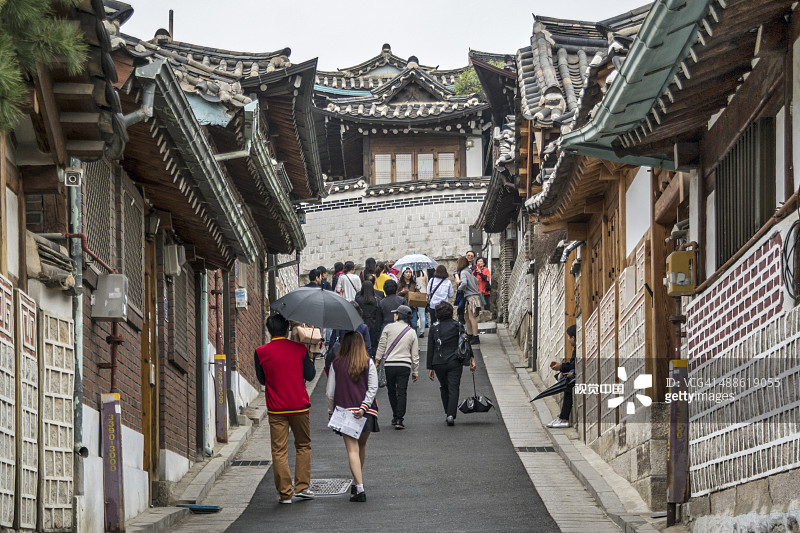 韩国首尔北村韩屋村图片素材