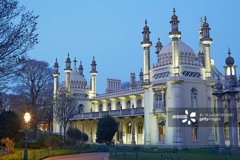 黄昏下的布莱顿皇家馆图片素材