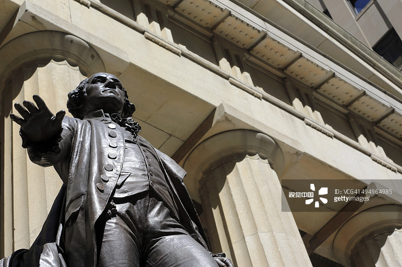 乔治·华盛顿雕像特写图片素材