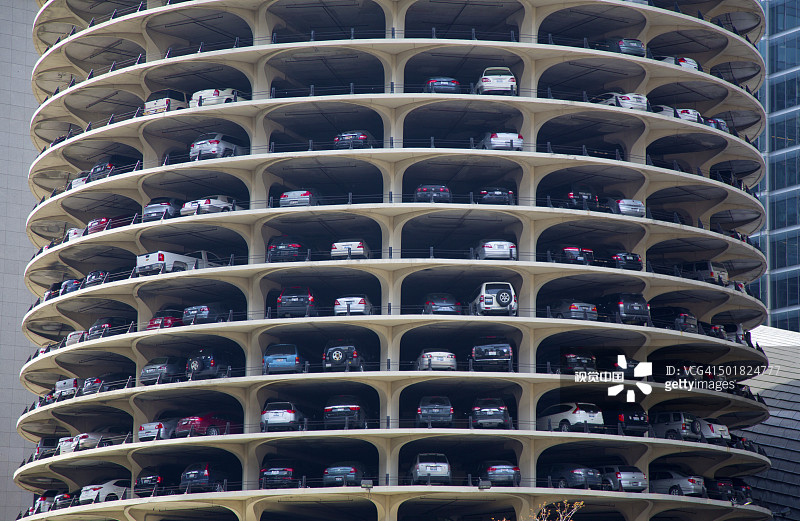 圆形停车场景色图片素材