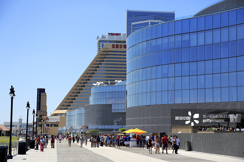 木板路和赌场酒店图片素材