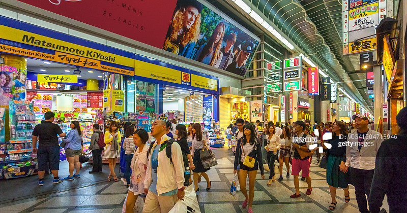日本本州大阪府大阪市道顿堀图片素材