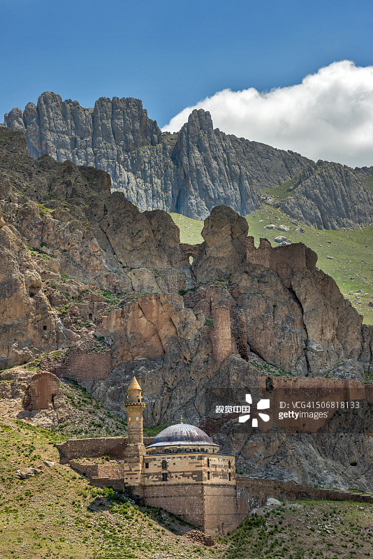 土耳其的贝亚济特清真寺和多乌贝亚济特城堡图片素材