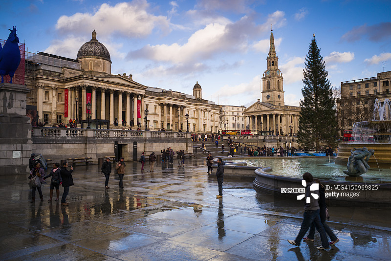 英格兰伦敦特拉法加广场风光图片素材