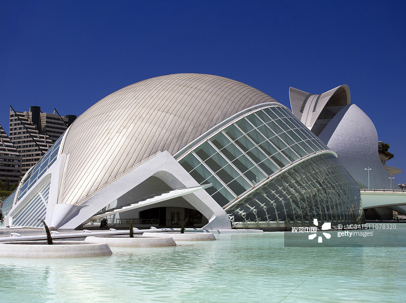 瓦伦西亚艺术科学城的现代建筑图片素材