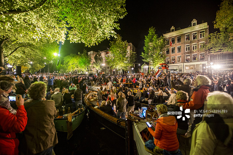 2014年王子运河音乐会上的船只图片素材