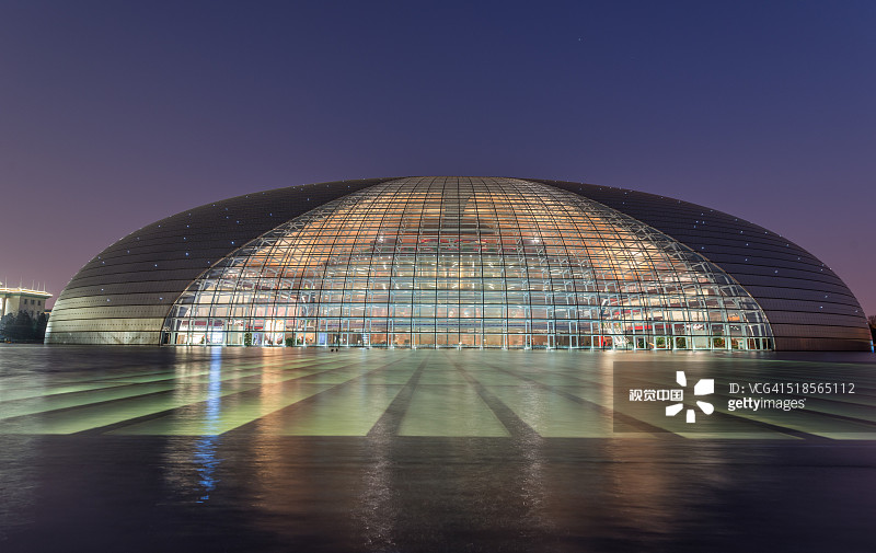 中国国家大剧院夜景图片素材