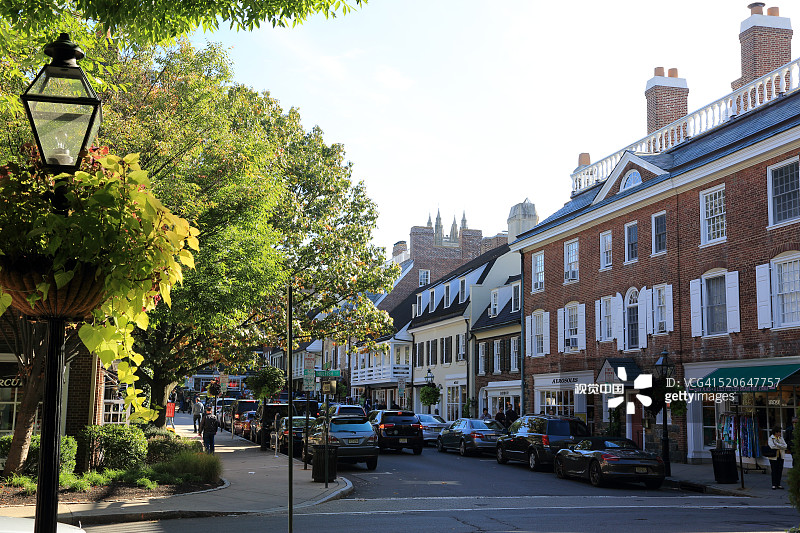 普林斯顿镇的帕尔默广场图片素材
