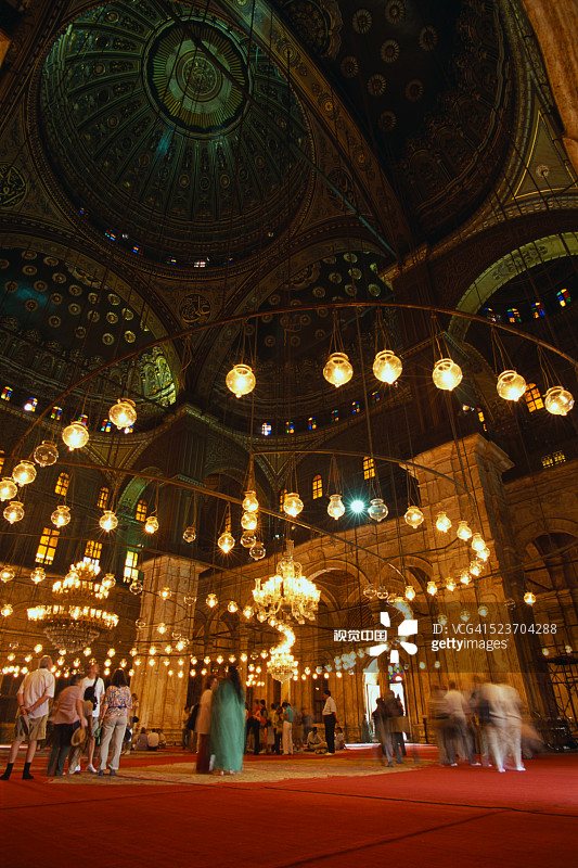 穆罕默德·阿里清真寺内部图片素材