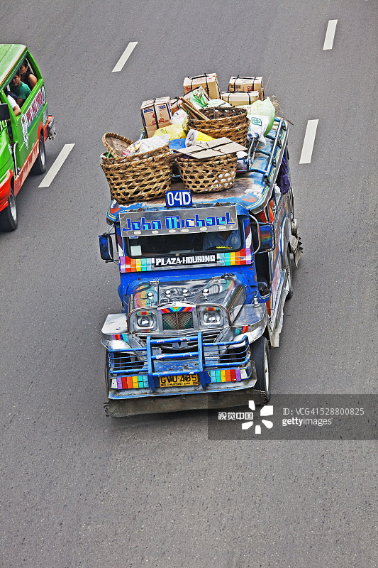 菲律宾宿雾市的吉普尼巴士图片素材