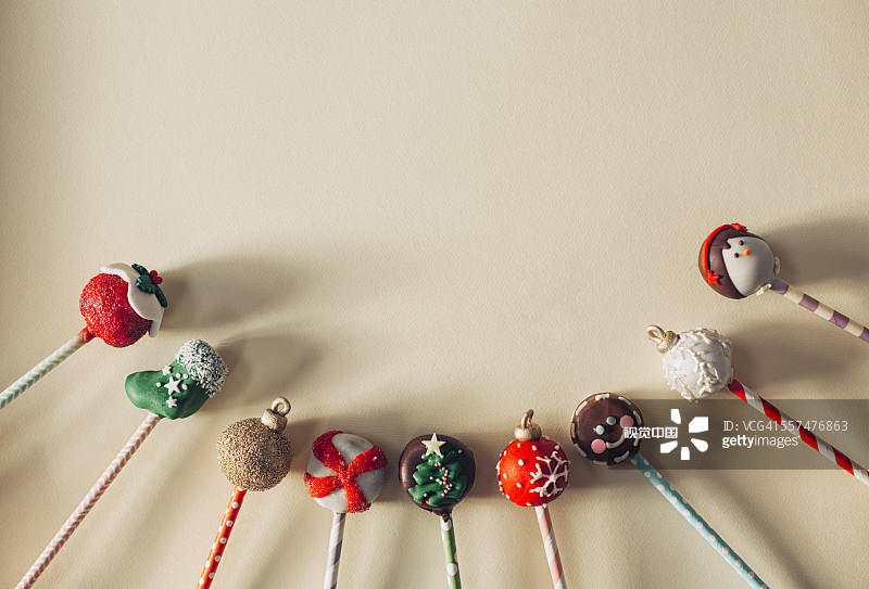 圣诞糖果棒棒糖装饰特写图片素材