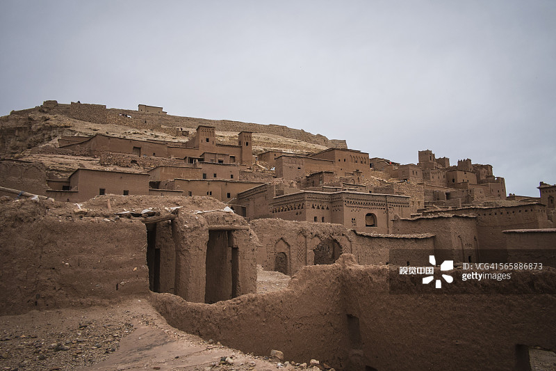 古老的废墟建筑，Ouarzazate, Souss-Massa-Draa，摩洛哥图片素材
