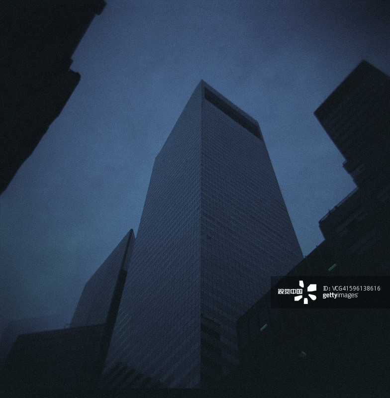 美国纽约市花旗集团大厦，低角度视图图片素材