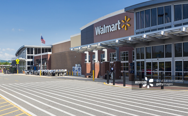 沃尔玛大型食品超市入口（弗吉尼亚州海马克）图片素材
