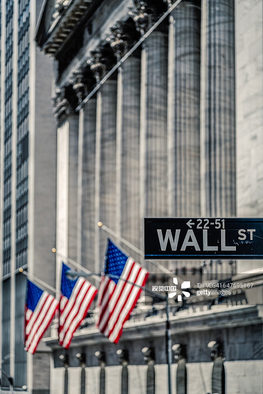 纽约证券交易所，宽街图片素材